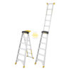 14 ft. Reach Aluminum 2-in-1 Extension Multi-Position Ladder with Project Bucket, 300 lbs. Capacity, Type 1A Duty Rating